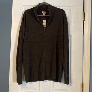 HAGGAR NWT mens quarter zip sweater; size xl
